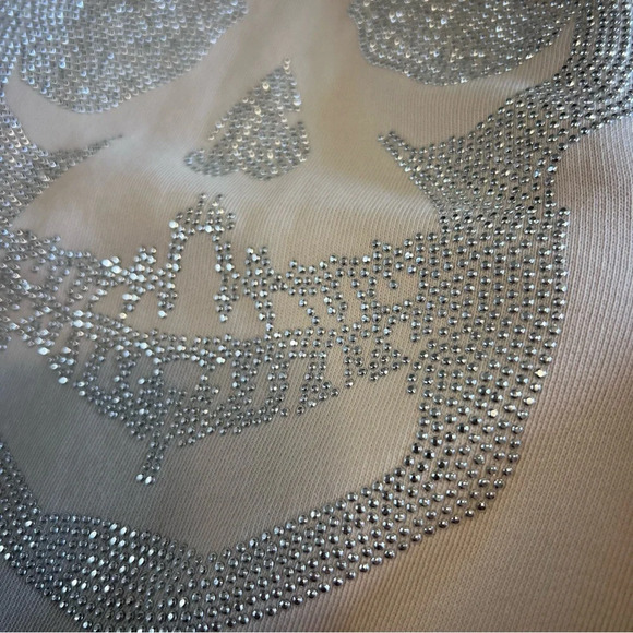 Zadig & Voltaire Comfy Skull Strass Zip Up Sweater Hoodie Bling Stud Rhinestone - Picture 5 of 13